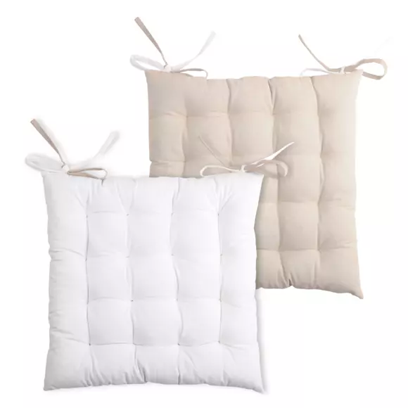 Coussin de chaise Duo Écru et beige 2