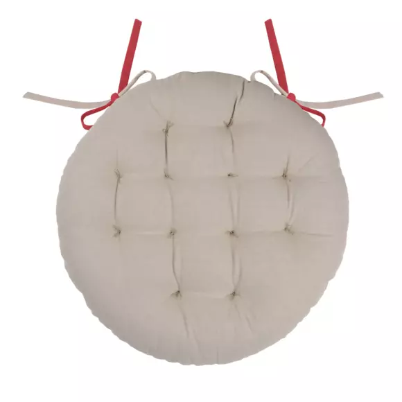 Coussin de chaise rond Duo Rouge 3