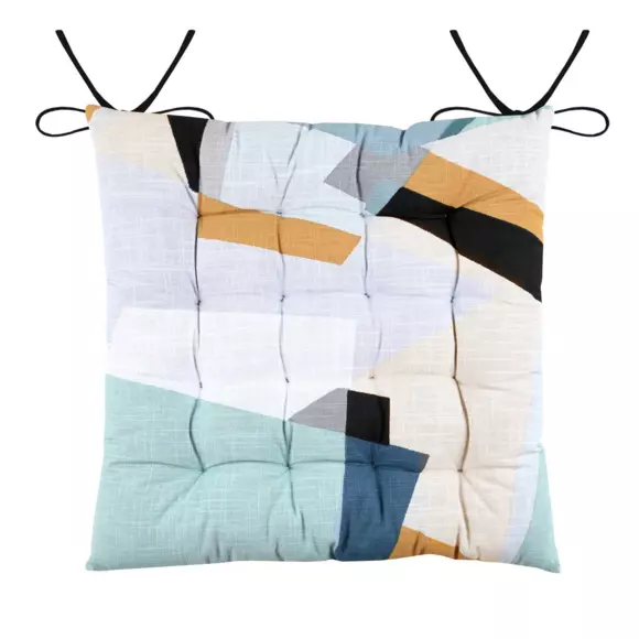 Coussin de chaise Quadro Bleu 2