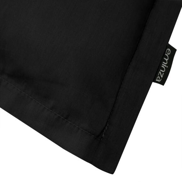 Funda de almohada rectangular de percal de algodón (70 cm) Cali Negra 2