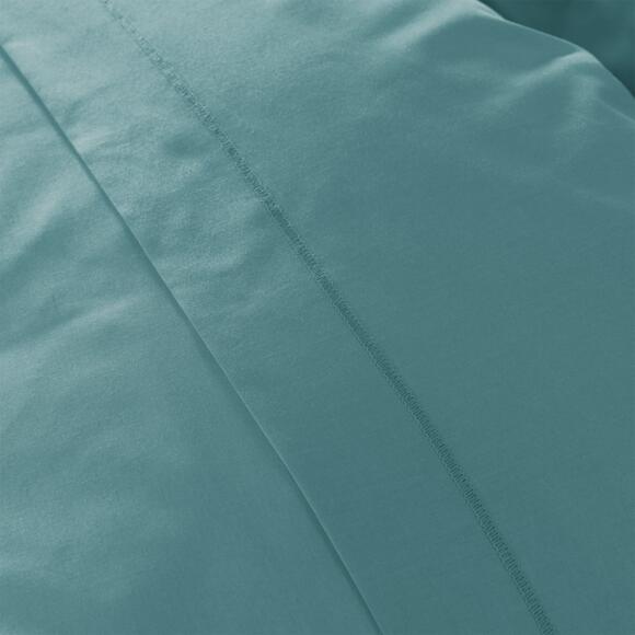 Drap plat percale de coton (270 cm) Cali Bleu canard 2