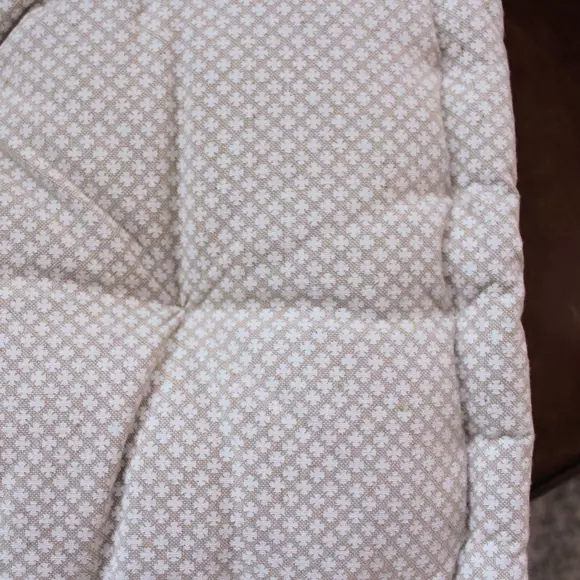 Coussin de sol carré coton recyclé (40 cm) Rosa Beige 2