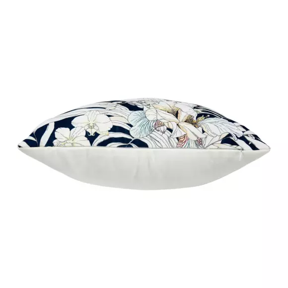 Housse de coussin carrée (40 cm) Tropical Bleue 2