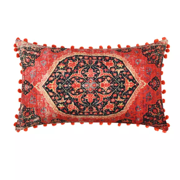 Coussin rectangulaire (50 cm) Bombay Rouge 3