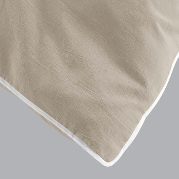 Bettwäsche aus gewaschener Baumwolle (260 cm) Linette Beige 2