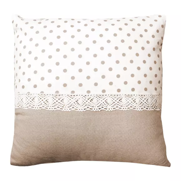 Coussin carré (40 cm) Romantique dentelle Ecru 3