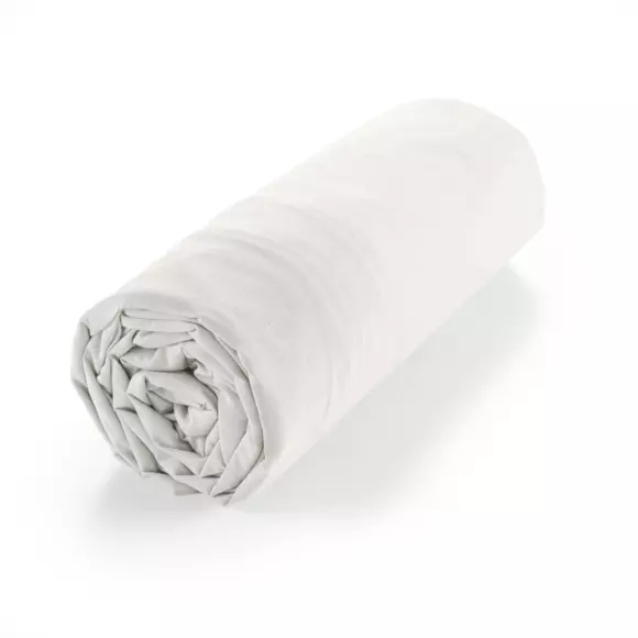 Drap housse coton bio (90 cm) Biolina Blanc 3