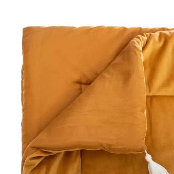 Edredón terciopelo (80 x 180 cm) Slow Amarillo ocre 3