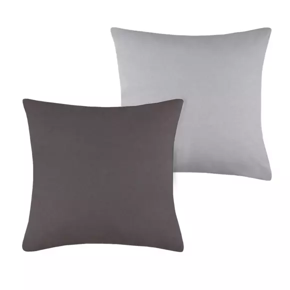 Coussin carré (50 cm) Duo Gris anthracite