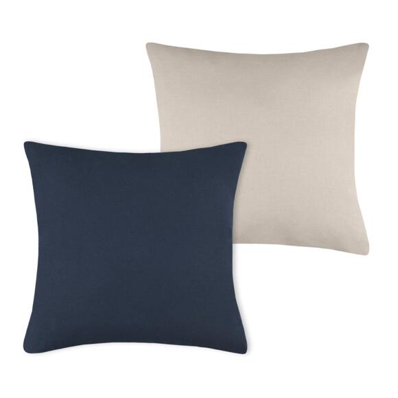 Cuscino quadrato (50 cm) Duo Blu marino