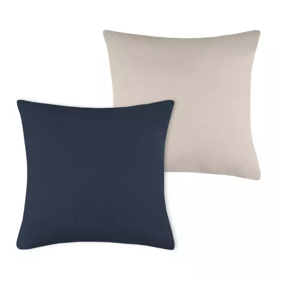 Coussin carré (50 cm) Duo Bleu marine