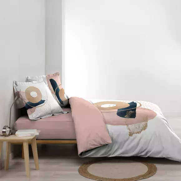 Funda nórdica y dos fundas para almohadones en algodón (240 cm) Novaline Rosa 3