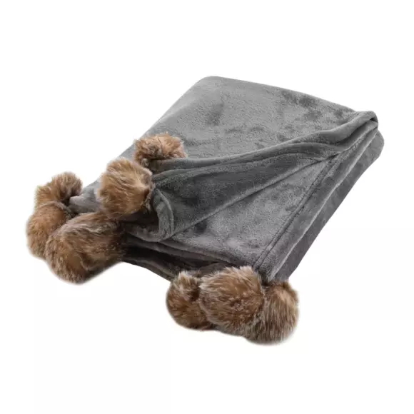 Plaid suave (150 cm) Snowy Gris 2