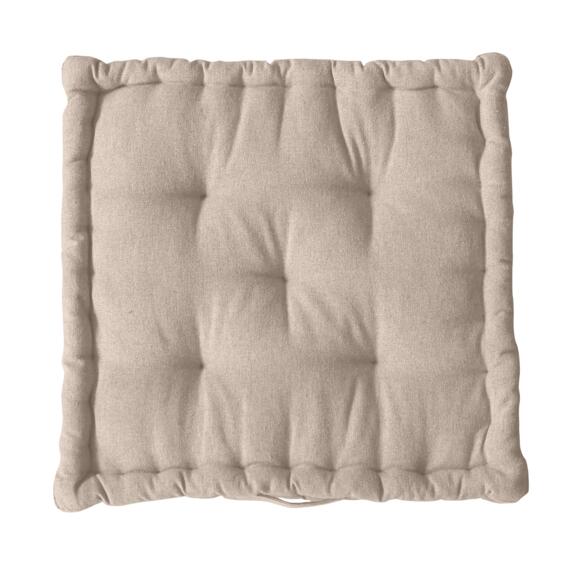 Bodenkissen recycelte Baumwolle (40 cm) Dune Beige 3