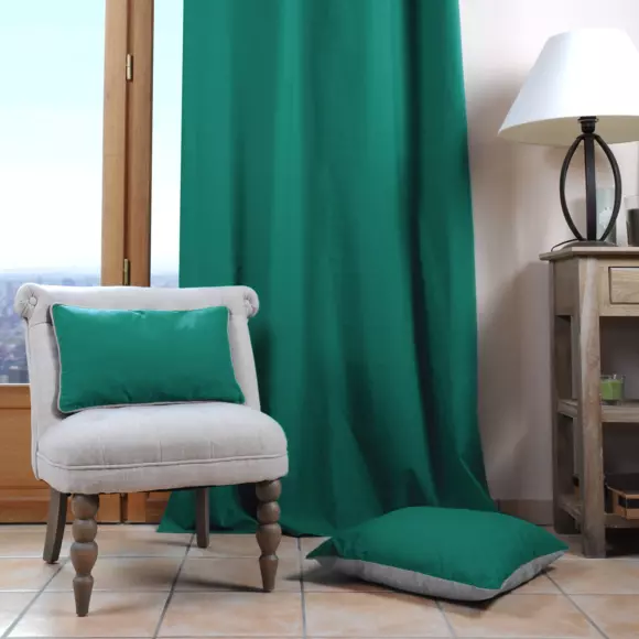 Galette de chaise scratch Duo Vert émeraude 127