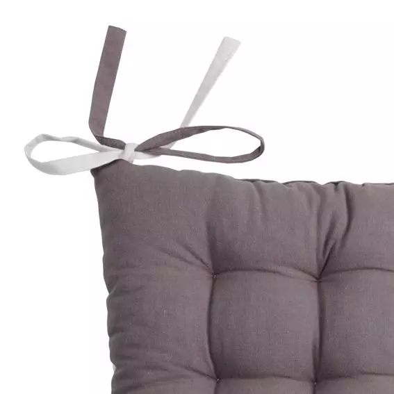 Cojín de silla cuadrado Duo Gris y gris perla 2