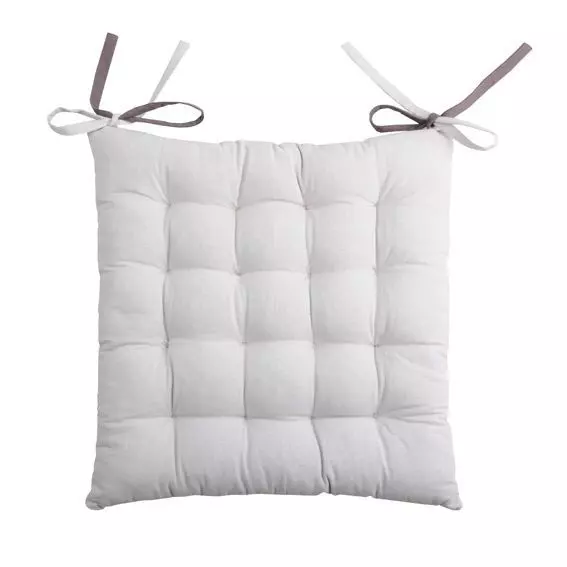 Cojín de silla cuadrado Duo Gris y gris perla 3