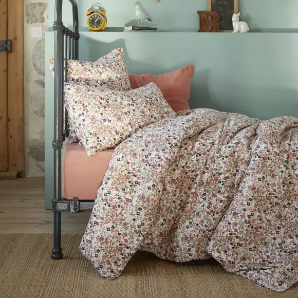 Housse de couette gaze de coton (140 cm) Capucine Multicolore