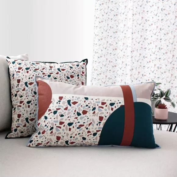 Coussin rectangulaire coton (50 cm) Terrazzo Multicolore 2