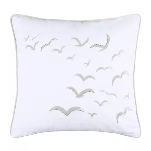 Coussin carré coton (40 cm) Yacht Blanc 3