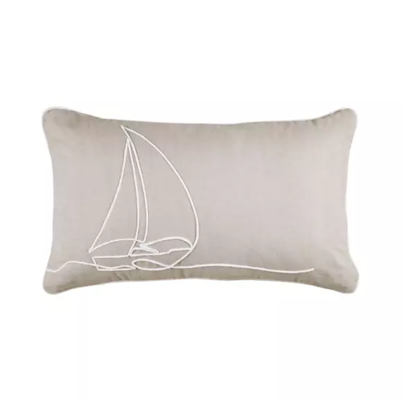 Cojín rectangular en algodón (50 cm) Yacht Gris 3