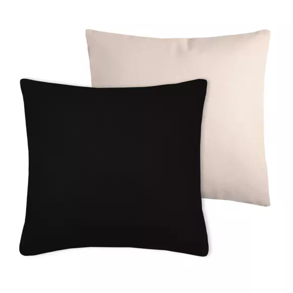 Coussin carré (50 cm) Duo Noir 3