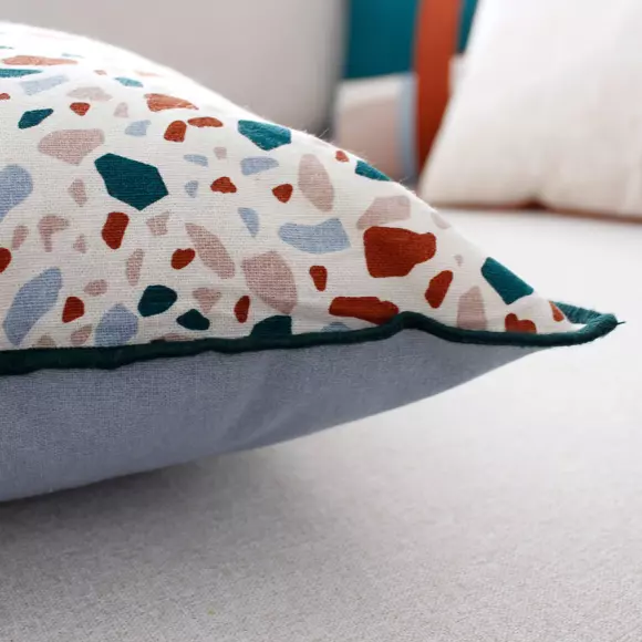 Coussin carré coton (40 cm) Terrazzo Multicolore 2