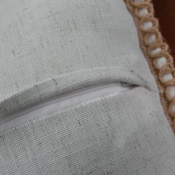 Cojín cuadrado en algodón (42 cm) Eva Gris 3