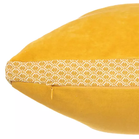 Cojín cuadrado terciopelo (55 cm) Otto Amarillo ocre 2