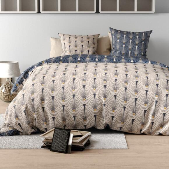 Funda Nórdica y dos fundas para almohada en algodón (260 cm) Pam Azul 2