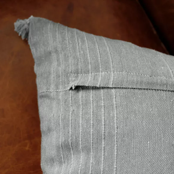 Cojín cuadrado en algodón reciclado (40 cm) Bombay Gris 3