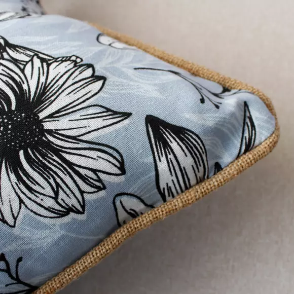 Cojín rectangular en algodón (50 cm) Lily Azul 2