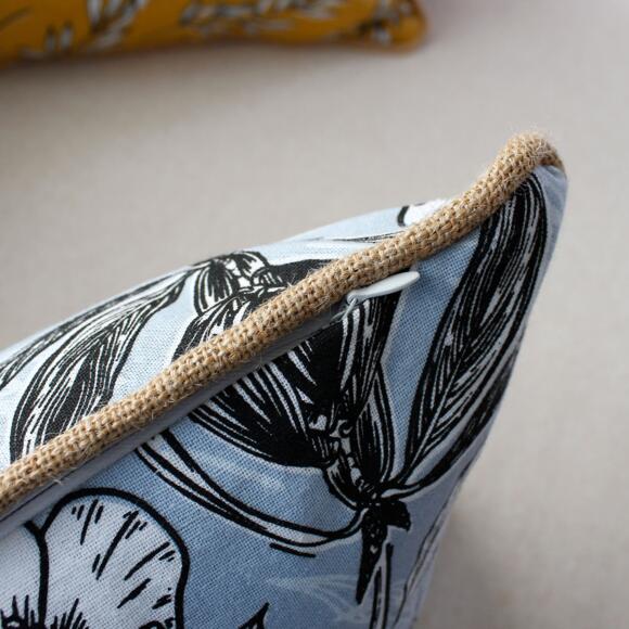 Coussin rectangulaire coton (50 cm) Lily Bleu 3