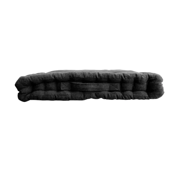 Cojín de suelo cuadrado en algodón reciclado (40 cm) Dune Gris oscuro 2