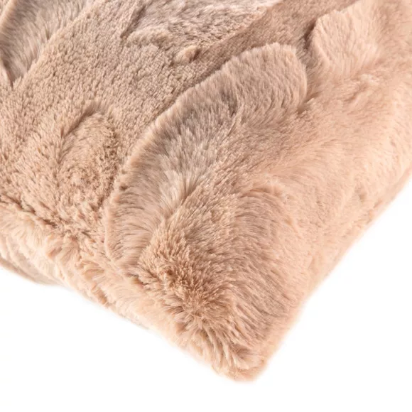 Housse de coussin carrée fausse fourrure (40 cm) Foxy Taupe