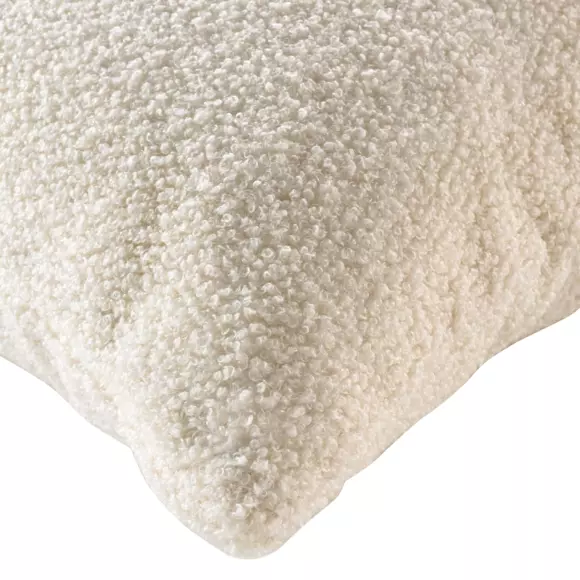 Coussin carré bouclette (45 cm) Wooly Ecru