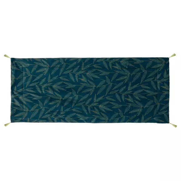 Edredon velours (80 x 180 cm) Ozie Bleu canard