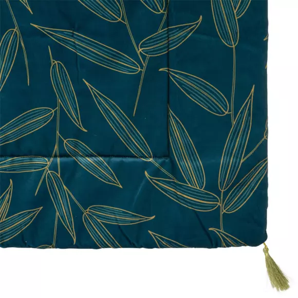 Edredon velours (80 x 180 cm) Ozie Bleu canard