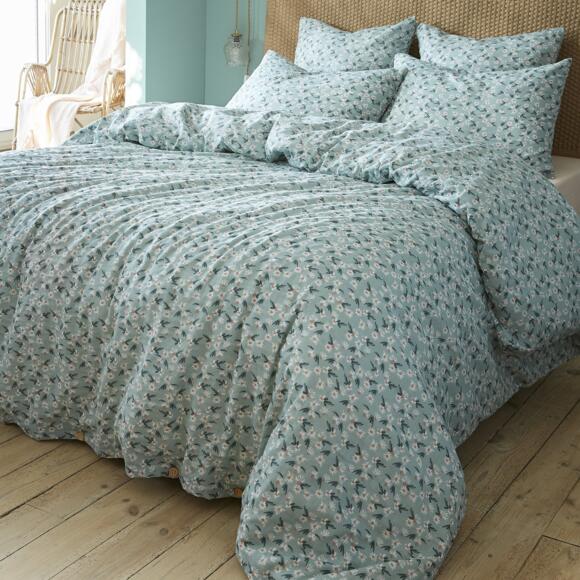 Bettbezug aus Baumwoll-Gaze (200 cm) Marguerite Blau 2