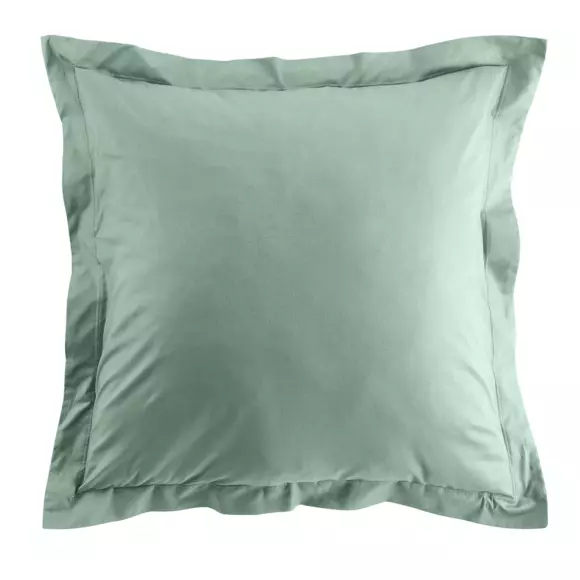 Funda de almohada cuadrada en algodón bio (63 cm) Biolina Verde salvia 3