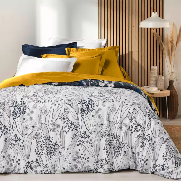 Funda de almohada rectangular en algodón bio (70 cm) Biolina Azul noche 2