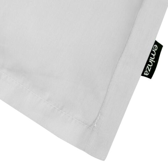 Funda de almohada rectangular de percal de algodón (80 cm) Cali Gris claro 2