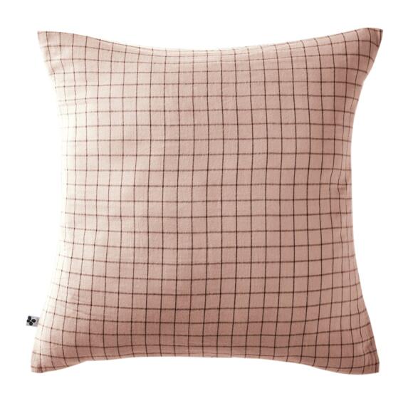 Funda de almohada cuadrada en en gasa de algodón (60 cm) Gaïa Mix Rosa palo 2