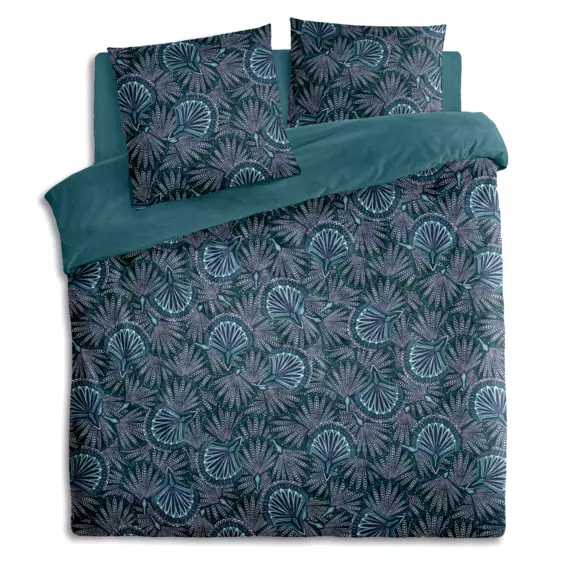 Housse de couette et deux taies coton (240 cm) Eventail Multicolore 3