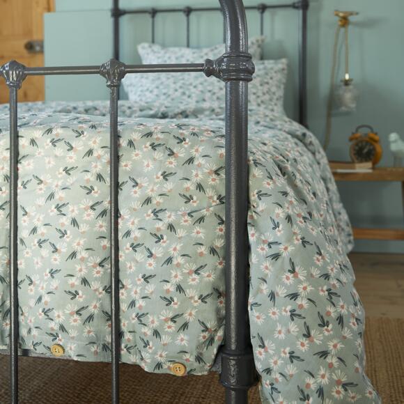Bettbezug aus Baumwoll-Gaze (140 cm) Marguerite Blau 3