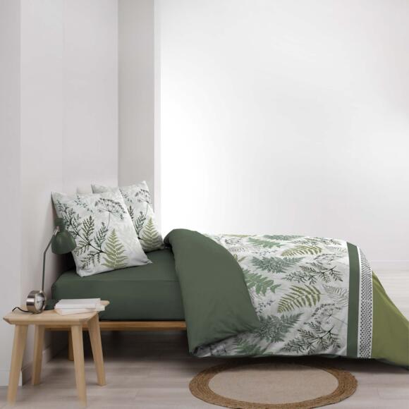 Funda Nórdica y dos fundas para almohadas gasa de algodón (260 cm) Verveine  Verde 3