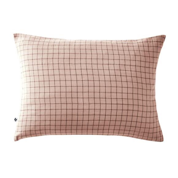 Funda de almohada rectangular en gasa de algodón (70 cm) Gaïa Mix Rosa palo 2