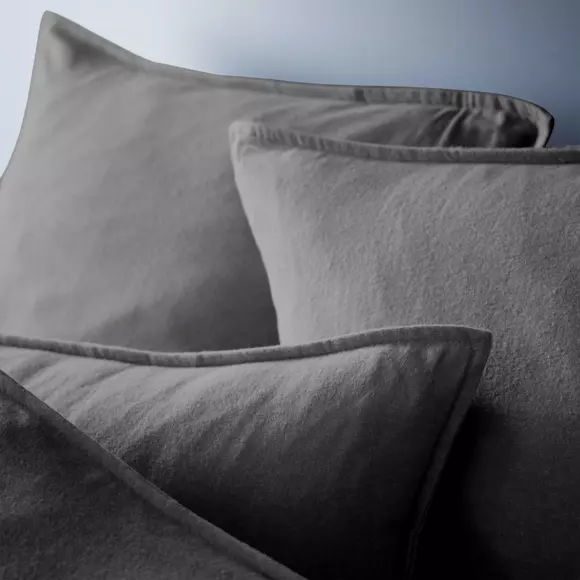 Federa quadrata flanella di cotone (63 cm) Théa Grigio antracite 2