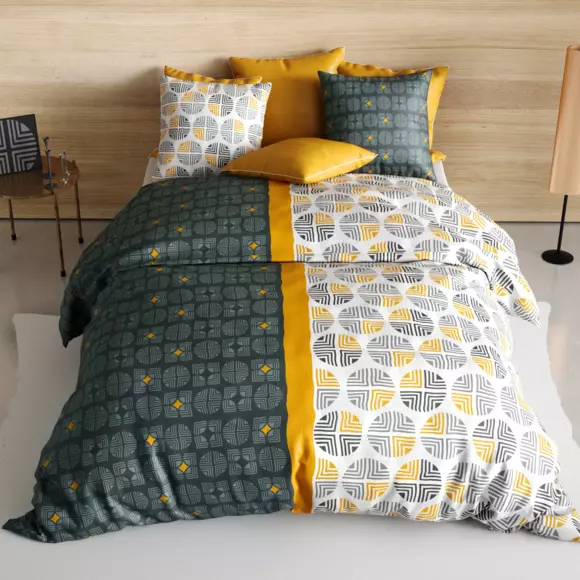Funda Nórdica y dos fundas para almohada en algodón (260 cm) Arturo Gris 3