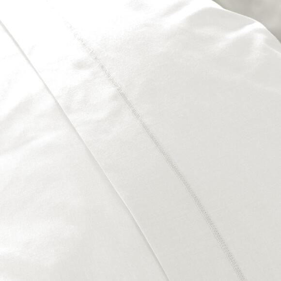 Lenzuolo superiore percalle di cotone (270 cm) Cali Bianco 3